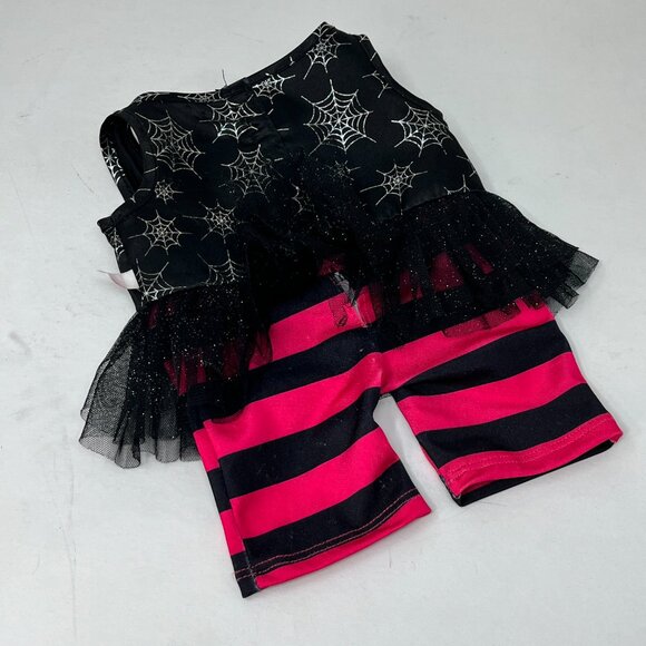 Retired 1pc Build a Bear 2017 Pink Black Witch Halloween Costume BABW Goth - Picture 2 of 5